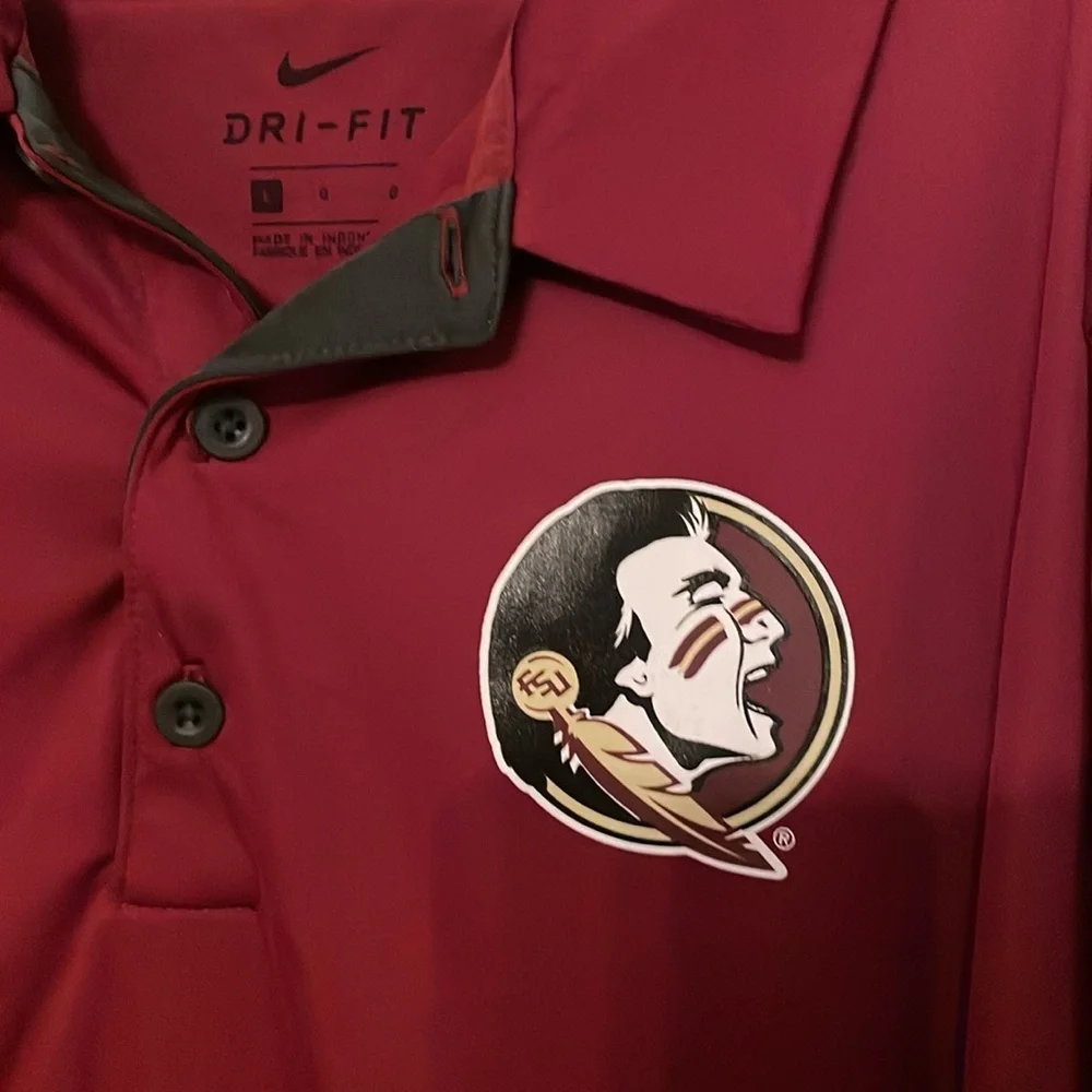 Nike Maroon Polo Shirt with Logo